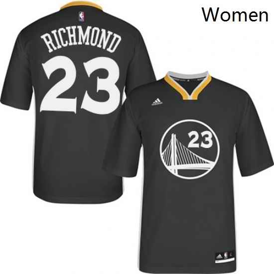 Womens Adidas Golden State Warriors 23 Mitch Richmond Authentic Black Alternate NBA Jersey